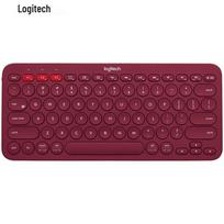 Logitech K380 daugialypio įrenginio „Bluetooth“ klaviatūra raudona