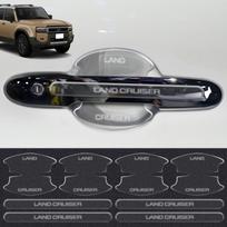 HUDIY Durų rankenos apsauga Skaidri medžiaga 8 vnt. (Naujas Land Cruiser 250 serijos) gray