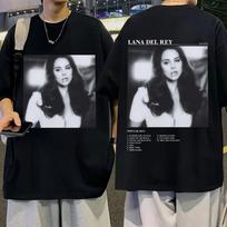 2025 Singer Lana Del Rey T Shirts Ultraviolence Music Album Men Women Harajuku 100% Pure Cotton Printed T-shirt Streetwear Y2k S