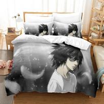 3D Print Death Anime Note Bedding Set Boys Girls Twin Queen King Size Duvet Cover Pillowcase Bed boys Adult Home Textileextile 70x133cm 3pcs