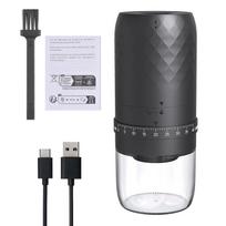 KMDJ-3AW Portable Coffee Bean Grinder with 40 Grinding Setting 5-blades Ceramic Conical Burr One Button Start and Auto Stop Handheld Electric