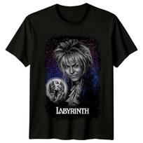 Labirintas (1986 m) Filmo plakato įkvėpta marškinėliai Retro 80-ųjų marškinėliai Unisex Unisex marškinėliai XXXL black