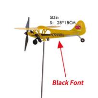 3D Piper J3 Cub Vėjo malūnėlis Lėktuvas Metalinis Lėktuvas Vėjo krypties rodyklė Lauko Stogo Vėjo krypties indikatorius Vėjo malūnėlis Sodo dekoras