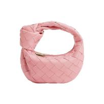 Bottega Veneta Jodie Intrecciato Woven Zipper Closure Lambskin Handbag Women Handbags Pink 730828VCPP05832 Basic Set (Bag+Dust Bag)