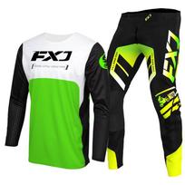 motokroso pavarų komplektas vaikams 4 5 6 7 8 9 10 11 12 13 metų Jaunimas vaikas Motociklas berniukas Mergaitė Jersey Pant Kits lenktyninis kostiumas Visureigis Enduro MX MTB L-24 green