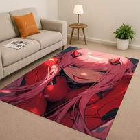 Sexy Girl Zero Two DARLING in The FRANXX Cartoon Living Room Non-Slip Area Rug Carpet for Bedroom Sofa,Easy Clean Home Doormat 40x60cm( 15x23in )