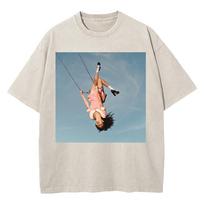 Cotton Vintage Washed OR You Seem Pretty Sad for A Girl So in Love T Shirt MenWomen Casual Loose Acid Wash Tees Shirts S