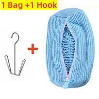 Washing Shoe Machine Bag With Shoes Drying Rack Set Durable Laundry Shoe Bag For Washer  Dryer Fluffy Fibers Washing Shoes Bag
