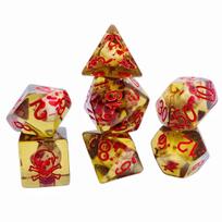 Polyhedral 7Pcs Dices Set Gold Skull Acrylic Multi Dices D6 D4 D8 D10 D12 D20 Dice For Role Playing Rpg Games For Kids Adults Children's Birthday Gift