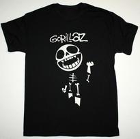 Collection GORILLAZ Band BONES Heavy Cotton Black Unisex T-Shirt S