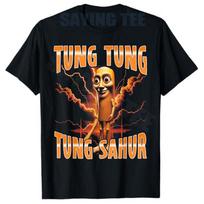 2026 Surreal Italian Brainrot Meme TungTungTung Sahur Calling TShirt Y2k Tung Speed Howling To The Speed Moon Face Clothes S