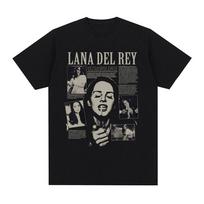 Singer Lana Del Rey T Shirt Ultraviolence Music Album T-shirt Men Women Hip Hop Vintage Short Sleeve T Shirts Gothic Streetwear S įvairiaspalvis