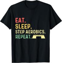 step aerobics exercise workout Vintage step aerobics lover Gift Unisex T-Shirt S įvairiaspalvis