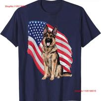 Patriotic German Shepherd American Flag 4th Of July T Shirt  vintage Washed Comfortable Unisex Versatile Slightly Stretched S įvairiaspalvis