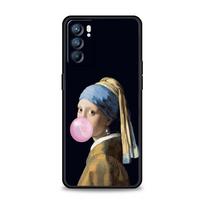 Art Aesthetic David Mona Lisa Phone Case For Oppo Reno8 Reno7 Reno6 Pro A54 5G Find X6 X5 A53 A52 A9 A15 A17 A16 A57 A31 Cover For Oppo A9 2020