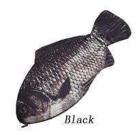 Realistic Fish Shape Make-up Pouch Pencil Bag Carp Humorous Ball Pen Ball-point Case with Zipper Back To School Student