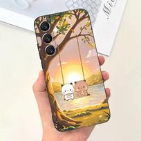 Cute BuBu D-DuDu Phone Case For Samsung S25,S24,S21,S22,S23,S30,Ultra,S20,Plus,Fe,Lite,Note,10,9,5G Black Cover Samsung S105G