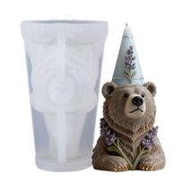 Food Grade Silicone Balloon Bear Mould for Scented Candle Easy Demolding Designs for Craft and Workshops 1