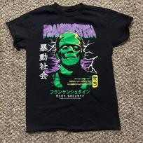Frankenstein Horror Movie Graphic T-Shirt Vintage Style Black Tee S-4XL S įvairiaspalvis
