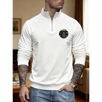 Fashionable and Comfortable Zipper Stand Up Collar Sweatshirt, Suitable for Car Enthusiasts, with Daily Prints, Suitable for Home Wear S balta