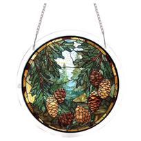 2D Acrylic Suncatcher Wind Chime Hanging Ornament with Mountain River Night Sky Design Acrylic Decorative Gift Hanging Accessory One Size