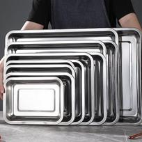 Food-Grade Stainless Steel Square Roasting & BBQ Pan