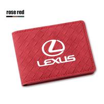 1Pcs Car Driver License Wallet ID Credit Card Holder For Lexus F SPORT CT ES GS NX IS250 CT200h IS300h ES300h ERX400h NX300h raudona