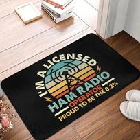 Licensed Ham Retro Radio Operator Doormat Anti-Slip Kitchen Bath Mat Living Room Door Floor Entrance Carpet Rug HOME Decor 40cmX60cm