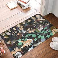 Manga Demon Slayer Front Door Mat Anti-Slip Indoor Absorbent Kimetsu No Yaiba Doormat Kitchen Balcony Entrance Rug Carpet 40x60cm