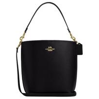 COACH City Bucket 35 Madinga universali su spaudimu užsegama odinė peties crossbody kibiro formos rankinė Didelė moteriška juoda juoda