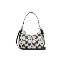 COACH shoulder bag Teri 29 brand logo hardware buckle classic presbyopic zipper closure canvas and leather armpit hand large size women's silver sidabras