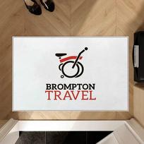 Abstract Art Bicycle Brompton Door Mat Floor Mats Non-slip Pad Rug Slip-resistant Clean Feet Entrance Mat Decoration for Bedroom 40cm x 60cm
