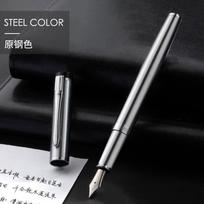Hero Metal Luxury Fountain Pen EF/F Iraurita Nib (0.38/0.5mm) with Converter Stainless Steel Material Office School Writing Pen (as the picture,EF)