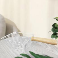 Cat Litter , Durable Metal Kitten Sifter Heavy Duty with Long Handle Dog Scooper, Easily Clean