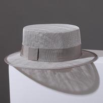 NEW Designer High-quality Customized Version Black Natural Sisal Flat Topped Straw Hat Ladies and Men's Summer Sun Cap pilka spalva