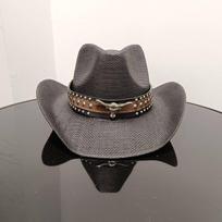 Straw cowboy hat 2025 summer hollow woven straw hat Bohemian cowboy hat outdoor travel sun hat  sombrero M55-58cm