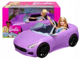Barbie Auto Kabriolet Fioletowy Samochód Dla Lalek Barbie Zestaw Z Lalką