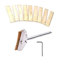 Elektrinės gitaros žemųjų dažnių kaklelis „Fingerboard Fret Inlay Tool“ 9 vnt. auksas