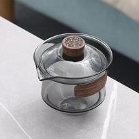 Heat-resisting Glass Tea Set Chinese Kung Fu Tea Bowl Gaiwan Lid with Filter Hand Grip Pot Anti scald Teacups Travel Teaware