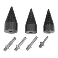 Kūgio skaldiklio rinkinys 32 mm 42 mm 50 mm skaldymo grąžtai kvadratiniu, apvaliu, šešiakampiu kotu, didelio našumo malkoms