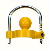 1pc Heavy-Duty Aluminum Alloy U-Shaped Lock for RVs, Trailers, and Yachts, for 1.97-Inch Tow Ball, Corrosion-Resistant Coating, Rustproof 1pc geltona