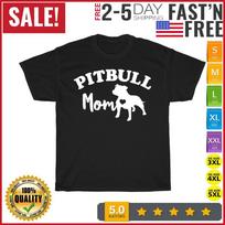 Pit Bull Mom Dog Lover Mother's Day Pitbull Arch White Text T Shirt Men Women 4XL