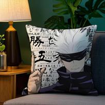 J-Jujutsu Kaisen G-Gojo Satoru Pagalvės užvalkalas Pliušinis audinys Minkštas Dvišalis spaudinys Sofos pagalvės užvalkalas Mėtymo pagalvės užvalkalai 12x12Inch