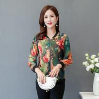 Small Jacket, Thin Printed Baseball Uniform Jacket, Korean Style Casual Small Jacket, Sun Protection Short Jacket for Women M