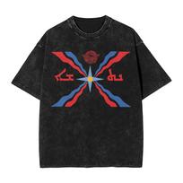Harajuku Washed Shirt Assyrian Flag Apparel Vintage TShirts Oversize  Streetwear Short Sleeve Graphic Tee Shirt S