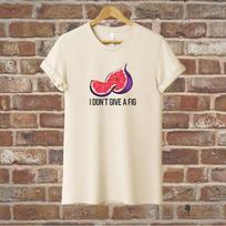 I Dont Give A Fig TShirt Funny Fruit Women Pastoral Style Aesthetic Graphic T Shirts Comfortable Casual Cotton Shortsleev S