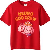 Breathable Unisex summer tshirt Brand Neuro Boo Crew Brain With Hat And Candy Corn Anime Women Top tees summer teeshirt for him S
