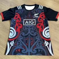Maori Rugby Training Clothes Hot selling New 3DT-shirt Summer Sweat absorbing and Comfortable Men's Women's T-shirt XXS smėlis