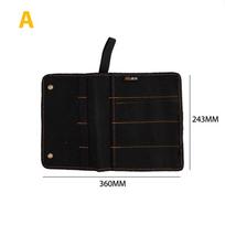 4Pockets Chisel Carrying Case Canvas Pocket Tools Roll Holder Wrench Pouch Organizer Waterproof Cloth Wrench Roll Organizer