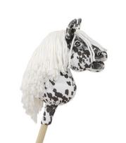 Hobby Horse Mažas Arkliukas Ant Pagaliuko Premium Zebrinis Baltas-Juodas Su Baltais Karčiais A5
